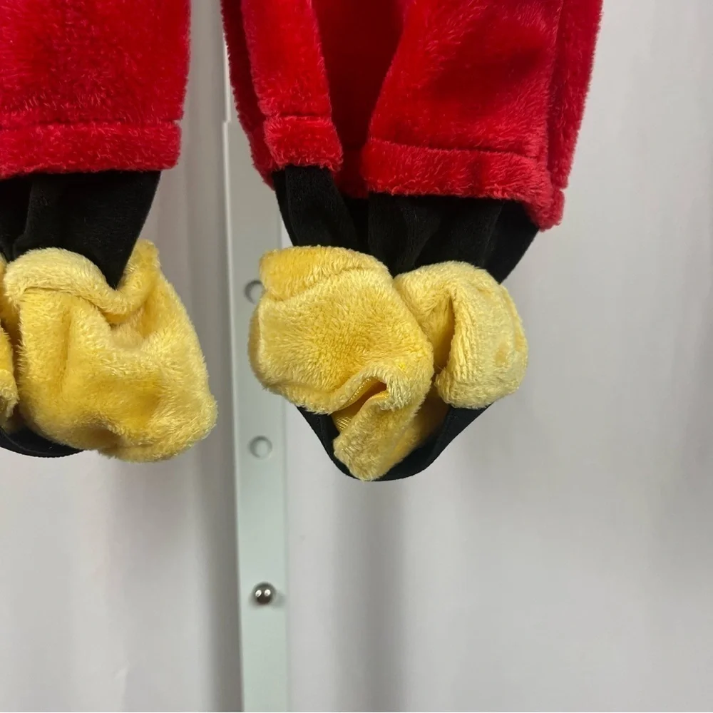 Disney Mickey Mouse 3-6 Months Fleece Velour Hooded Costume Suit Warm Cartoon